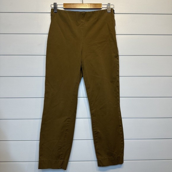Everlane Size 6 Pants Cropped Side Zip Khaki Chino Trousers Tan 25" L Women's - Picture 2 of 7